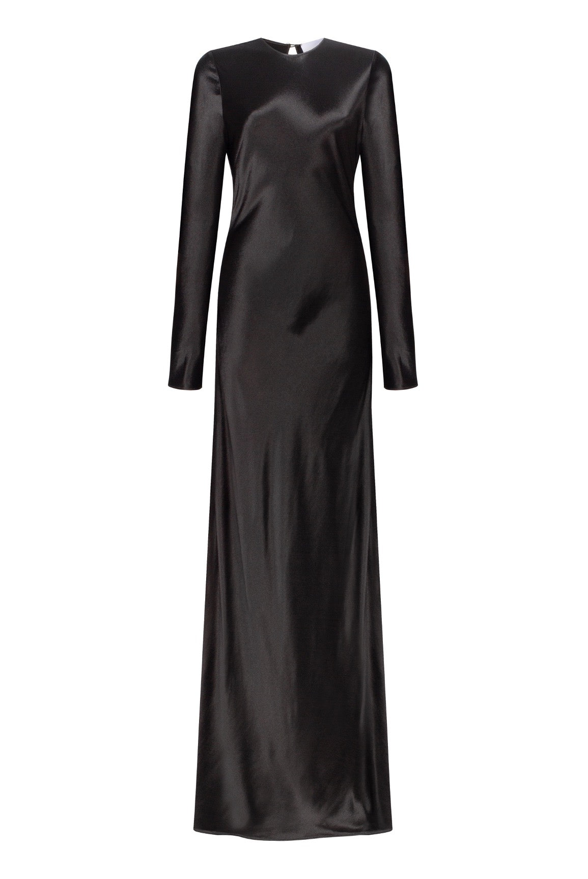 SALLY DRESS black minimalist long-sleeve maxi dress by TAMAR KEBURIA, photograph 1 of 4