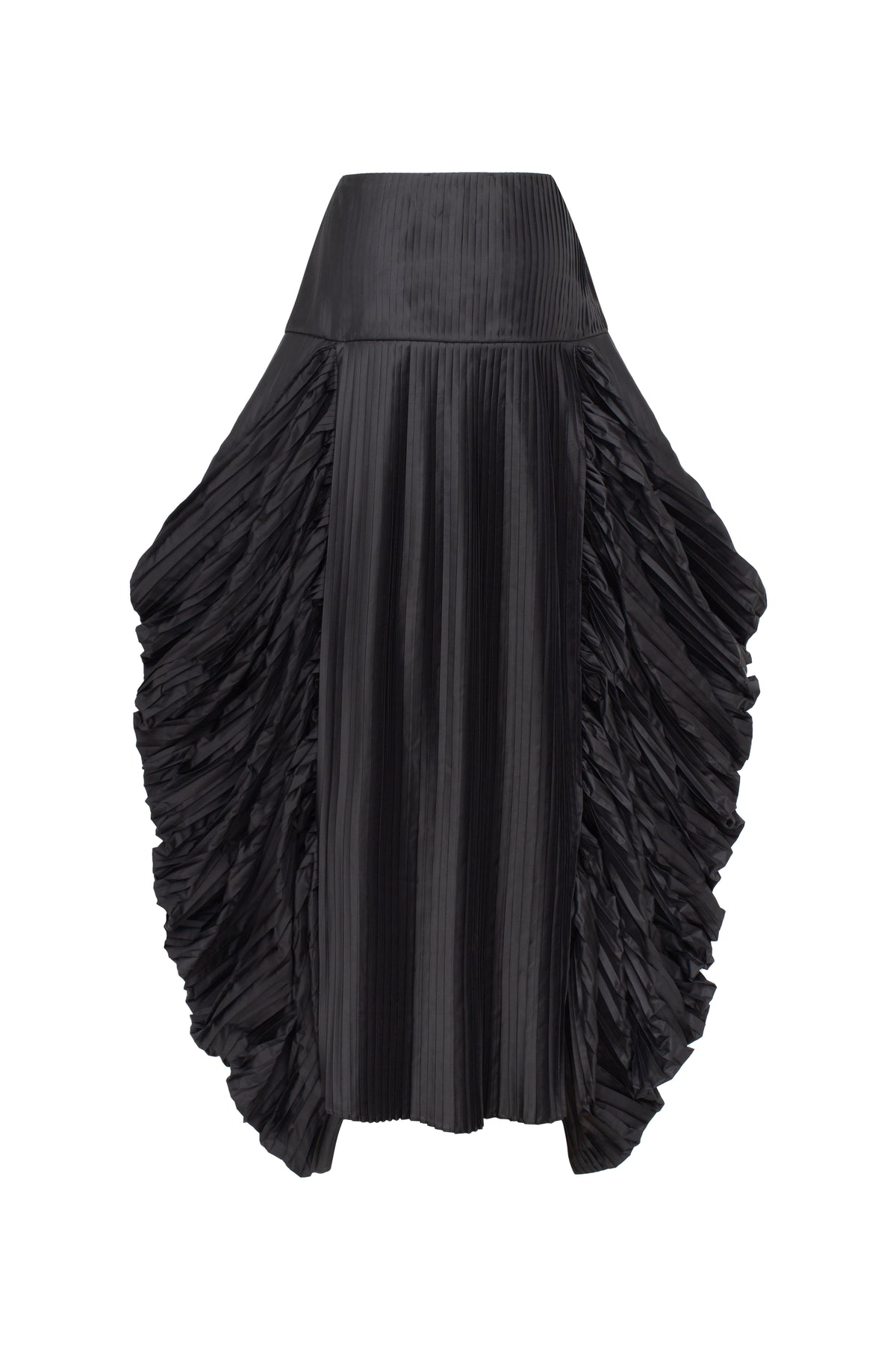 JUNKO fully pleated asymmetric voluminous maxi skirt by TAMAR KEBURIA, photograph 1 of 5