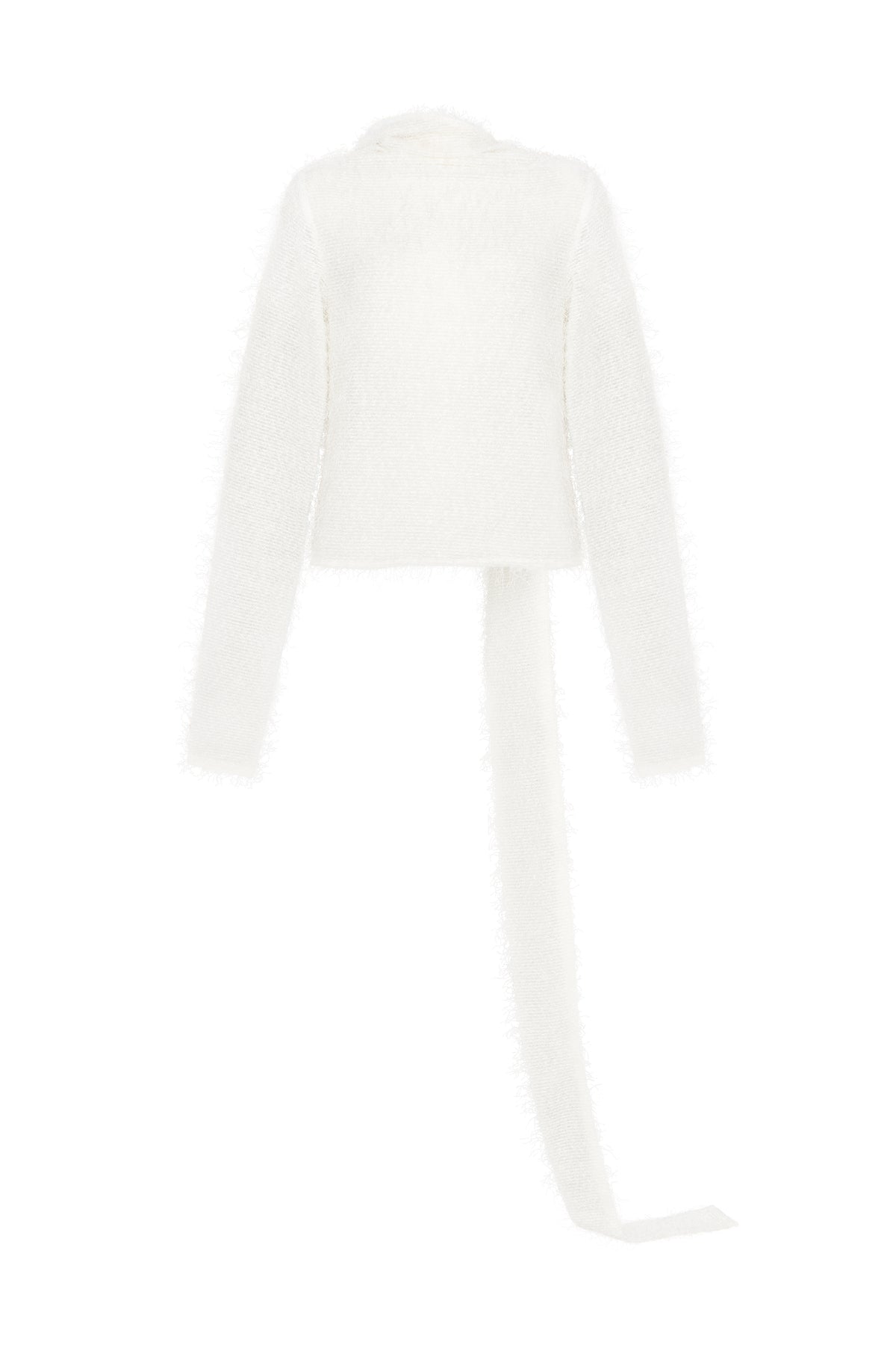 JANE blouse with detachable asymmetric hood in Milk by TAMAR KEBURIA, photograph 1 of 5
