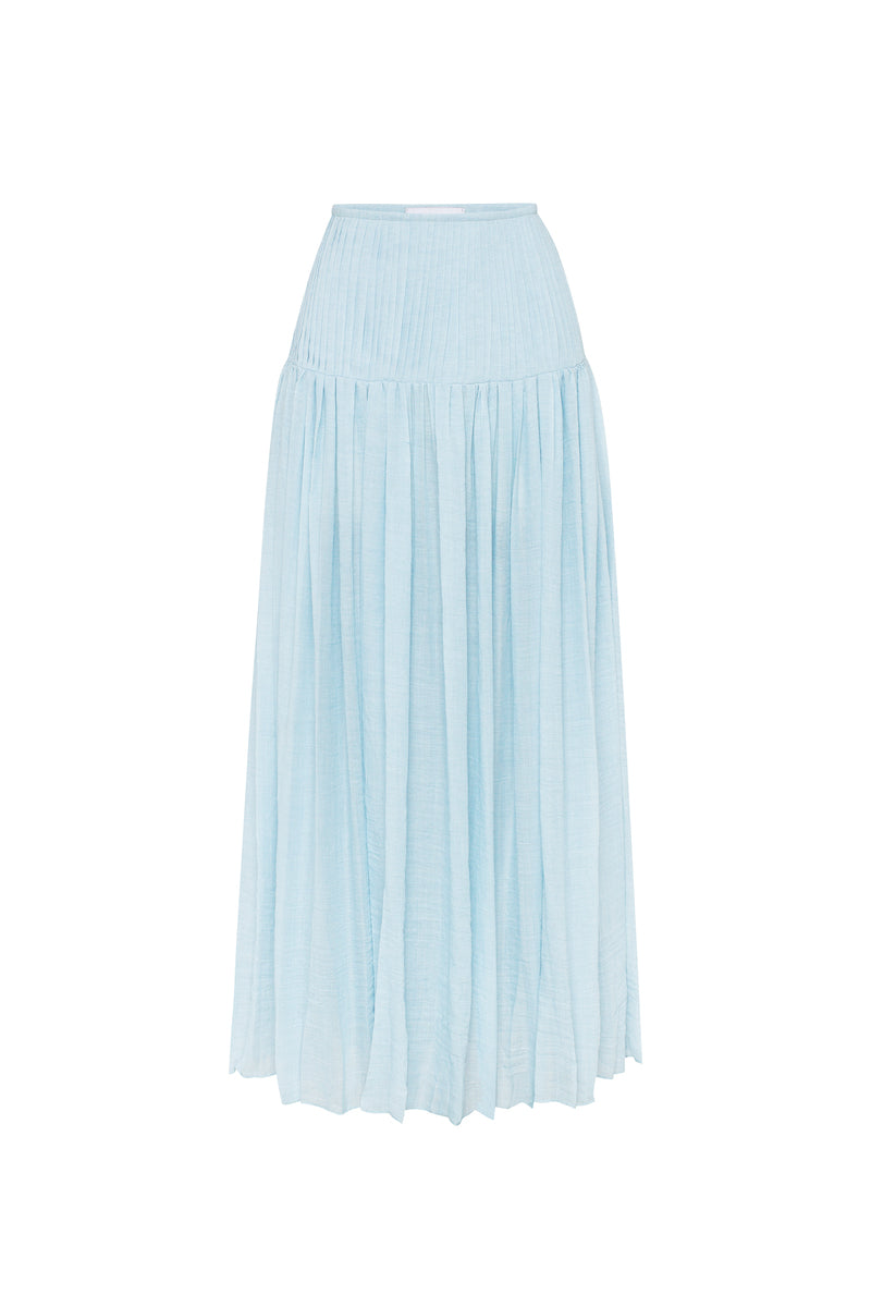 Hand Pleated Midi Skirt